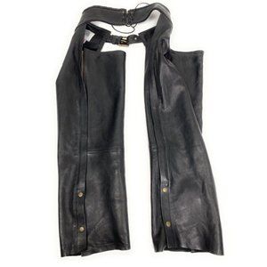 Fox Creek Classic Black Leather Motorcycle Riders Pants Leg Inseam XL Size M